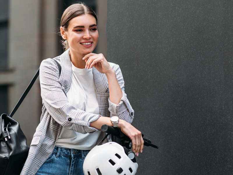 Woman smiling
